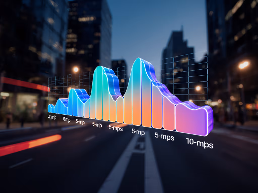 urban workout noise frequency spectrum showing distinct bands for different speeds